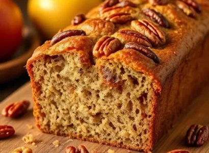 Pain aux pommes et noix de pecan