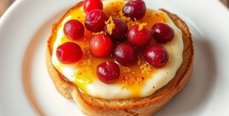 Tartine aux cranberries et miel