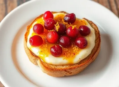 Tartine aux cranberries et miel