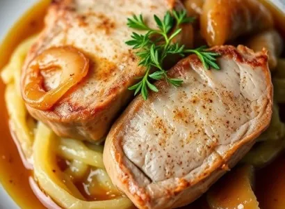 Côtes de porc au chou