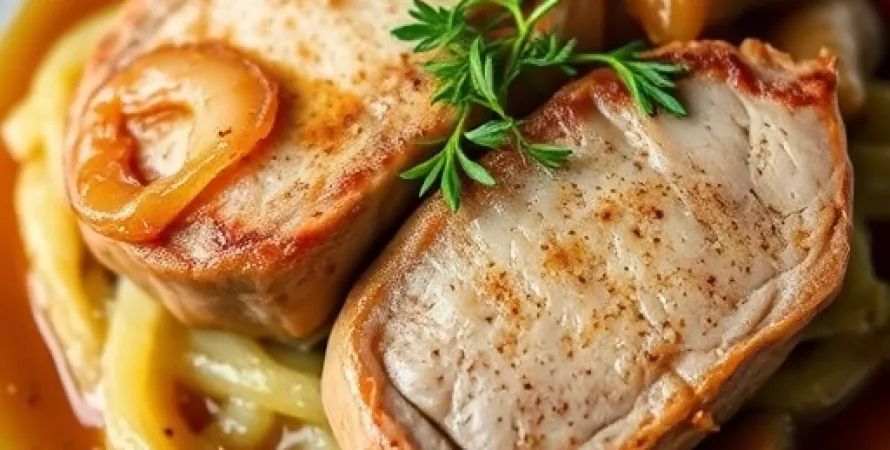 Côtes de porc au chou