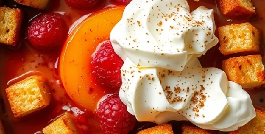Bety de pêches et framboises