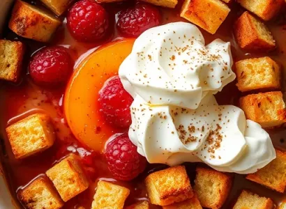 Bety de pêches et framboises