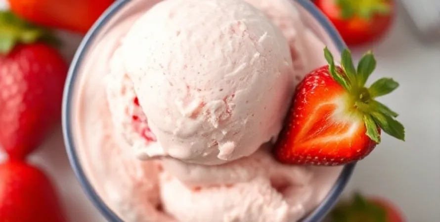 Glace aux fraises rapide