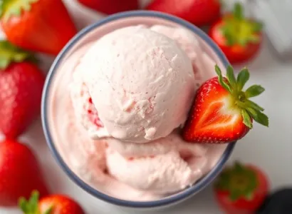 Glace aux fraises rapide