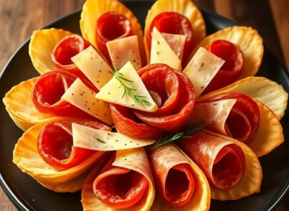 Rouleaux de salami et parmesan