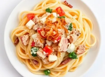 Pâtes au thon et fromage