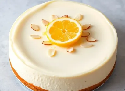 Cheesecake aux amandes et au citron