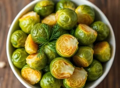 Choux de Bruxelles au vinaigre et aneth