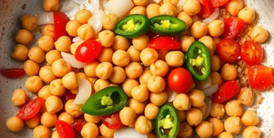 Pois chiches au piment