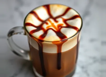 Cappuccino au chocolat et caramel