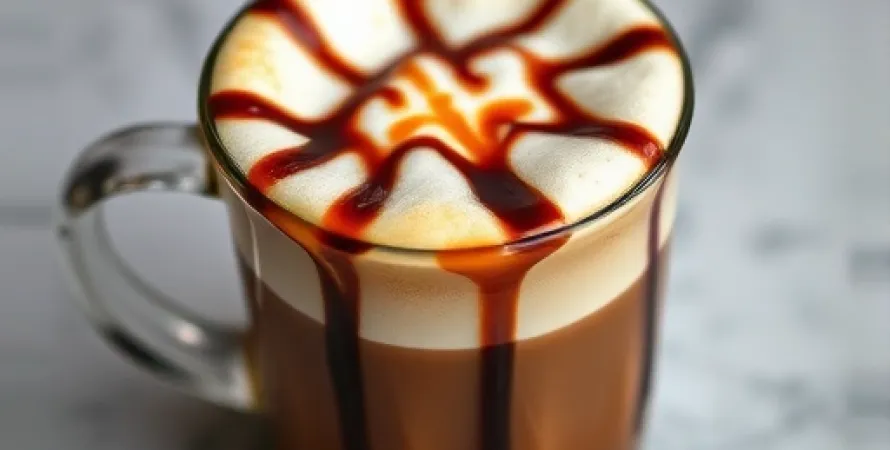 Cappuccino au chocolat et caramel