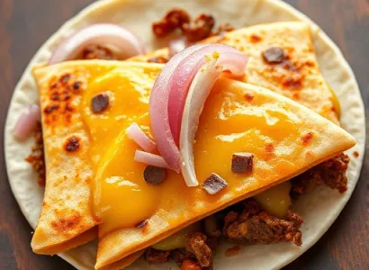 Quesadillas au fromage et au boeuf