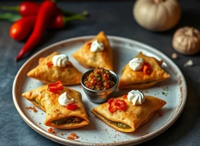 Samosas aux pommes de terre pesto