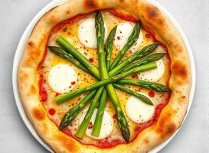 Pizza aux asperges