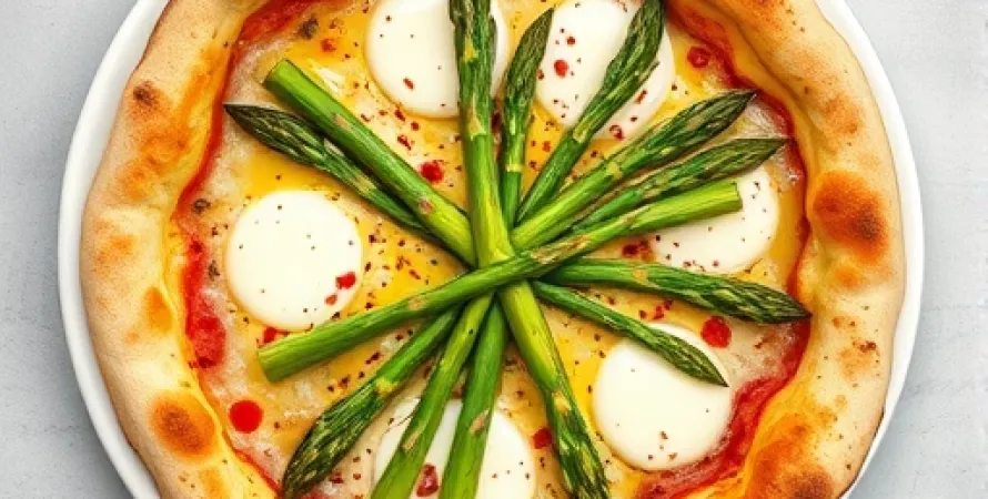 Pizza aux asperges