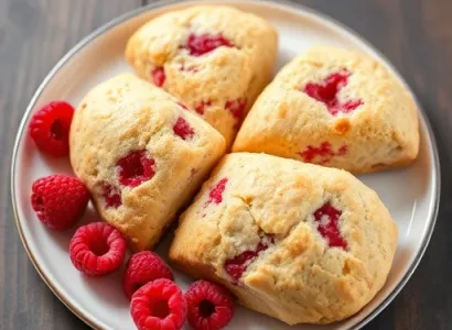 Scones aux framboises