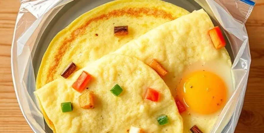 Omelette en sachet Ziploc