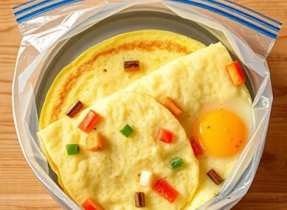 Omelette en sachet Ziploc
