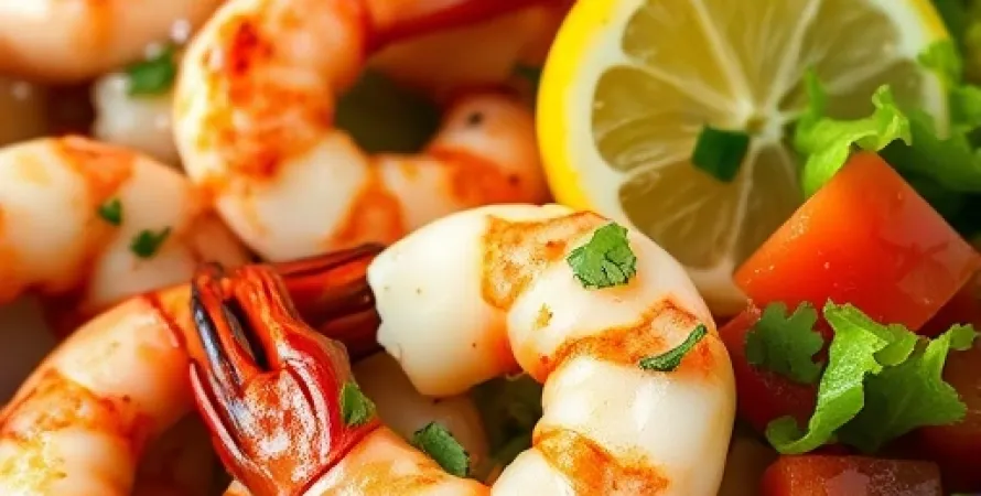 Crevettes grillées au marin