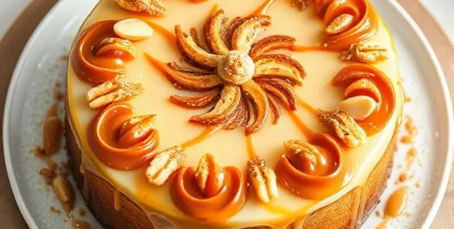 Gâteau au toffee et noix
