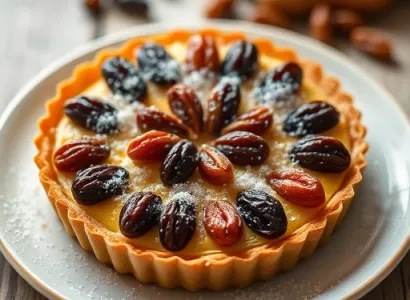 Tarte aux raisins et rum