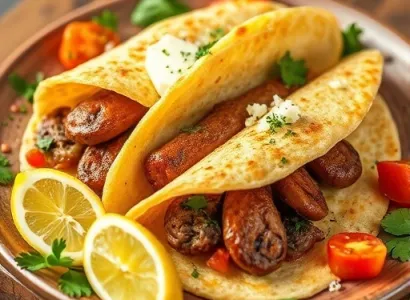 Tortillas de saucisses mexicaines