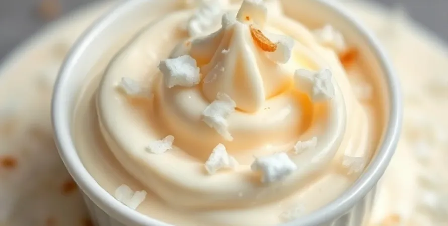 Crème de banane à la noix de coco et à l'amande
