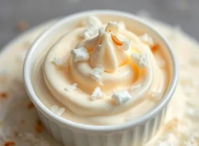Crème de banane à la noix de coco et à l'amande