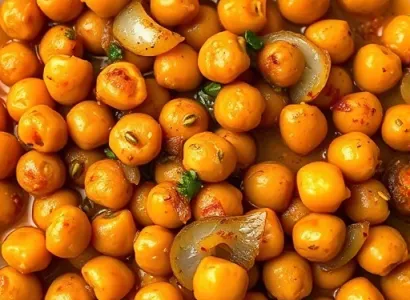 Haricots chickpeas épicés