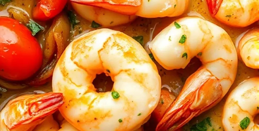 Crevettes au vin