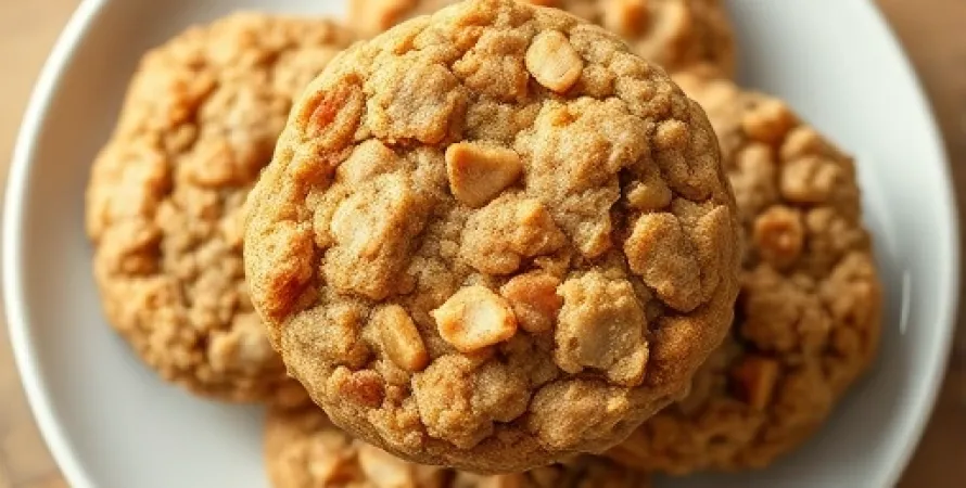 Biscuits d'oeufs d'avoine au beurre de peanut