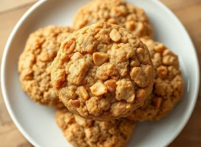 Biscuits d'oeufs d'avoine au beurre de peanut