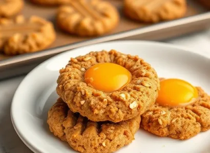 Biscuits au beurre de cacahuète et son d'avoine
