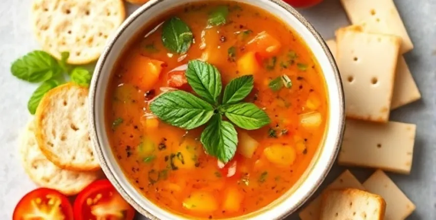 Gazpacho d'été aux herbes