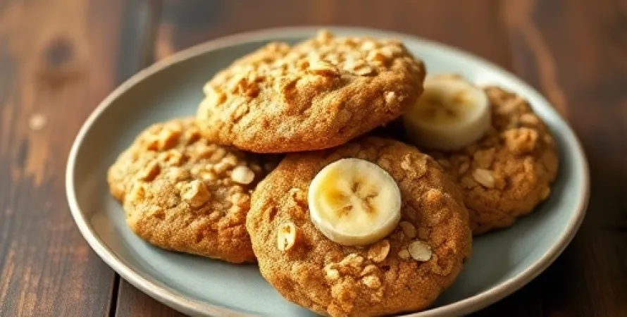 Cookies au beurre de cacahuètes et banane