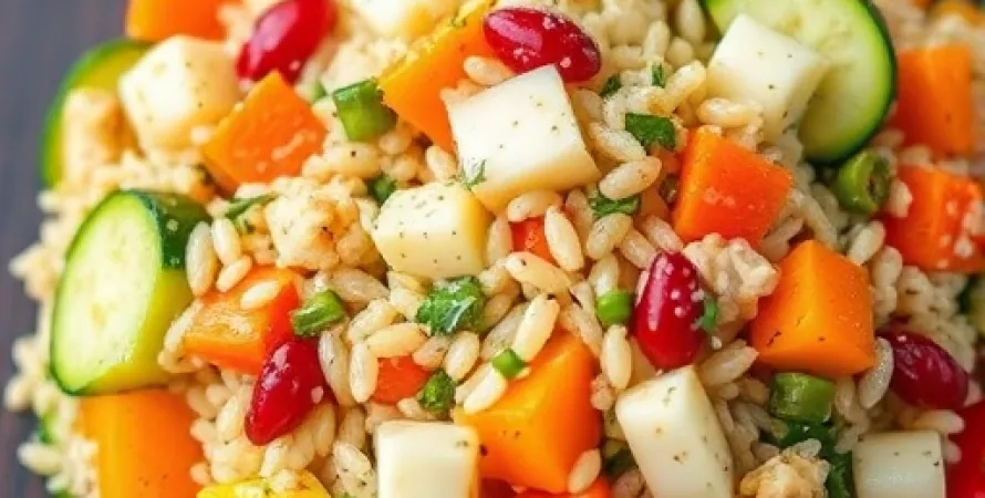Salade d'orzo au jardin