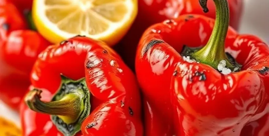 Poivrons rouges rôtis