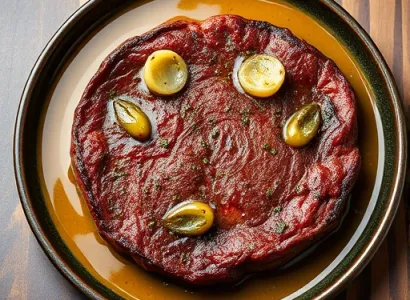 Steak rond au jus d'oignon