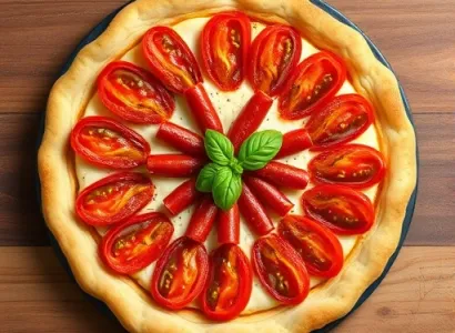 Tarte aux tomates et saucisses