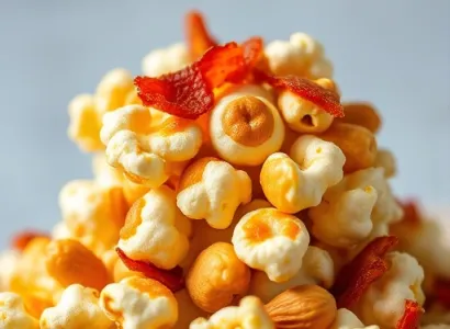 Popcorn au bacon et noix de peanut