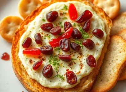 Tartine aux anchois et piments