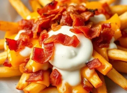 Frites au fromage et bacon