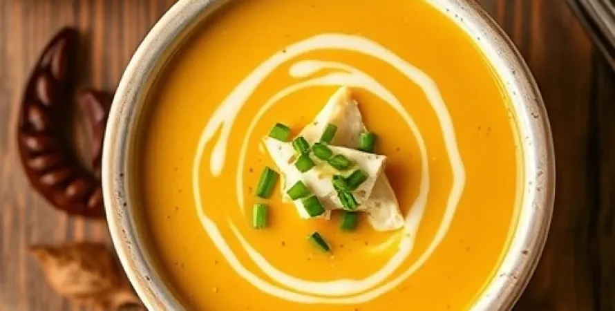 Potage de citrouille au gorgonzola
