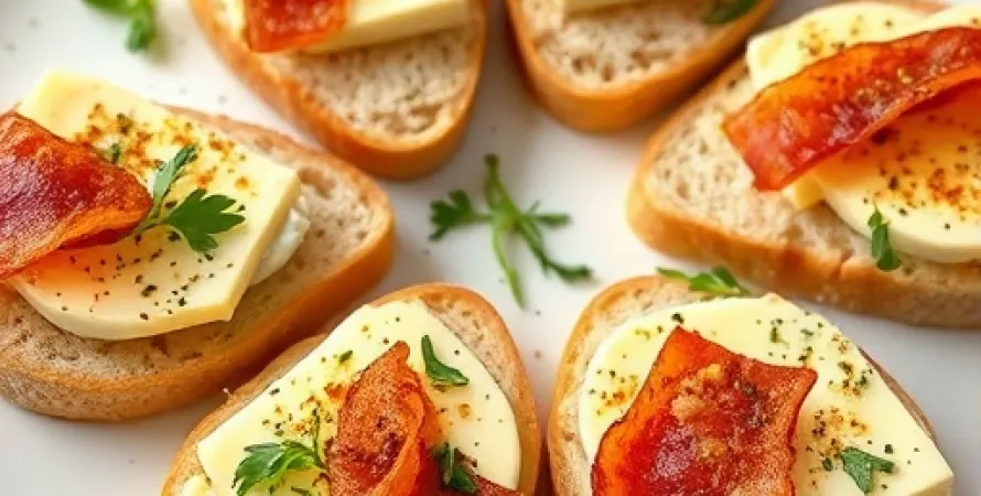 Tartines au bacon