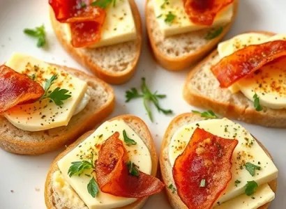 Tartines au bacon