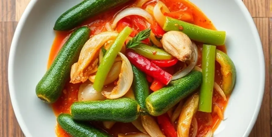 Courgettes épicées à la sauce tomate