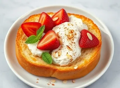 Brioche aux fraises et fromage de chèvre