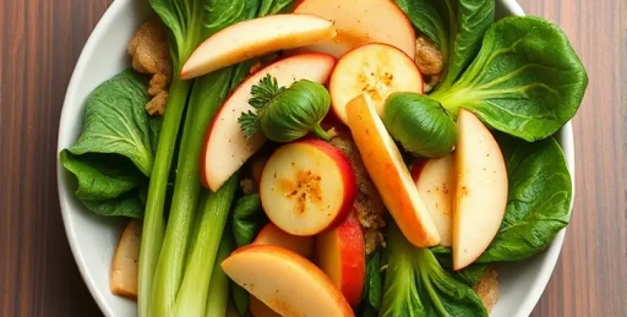 Bok choy à la pomme
