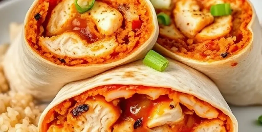 Burritos de poulet grillés